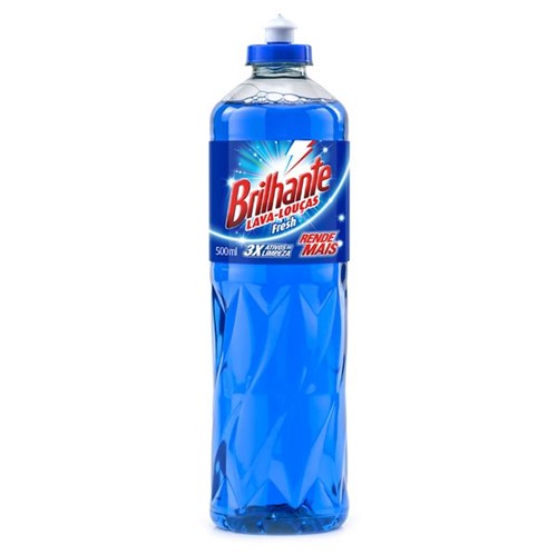 Detergente Liquido Brilhante 500ml Fresh