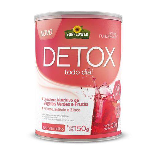 Detox Solúvel - 150g - Suco Vermelho - Sunflower