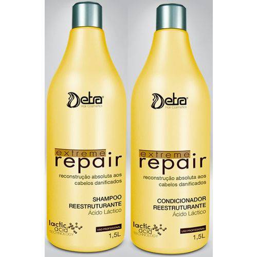 Detra Extreme Repair Kit Duo - Shampoo Extreme Repair 1,5Lt e Condicionador Extreme Repair 1,5Lt