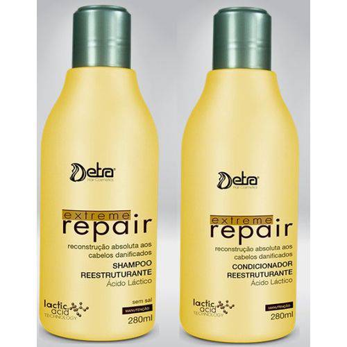 Detra Extreme Repair Kit Duo - Shampoo Extreme Repair 280ml e Condicionador Extreme Repair 280ml