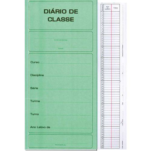 Diario de Classe Mensal 14fls Verde Sao Domingos Pct.c/20