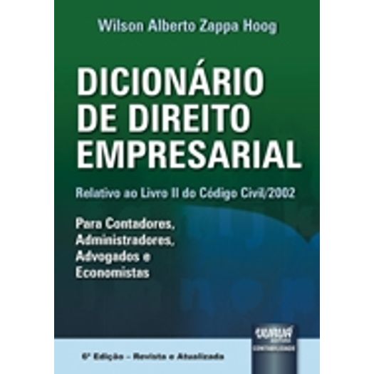 Dicionario de Dieito Empresarial - Jurua - 6 Ed