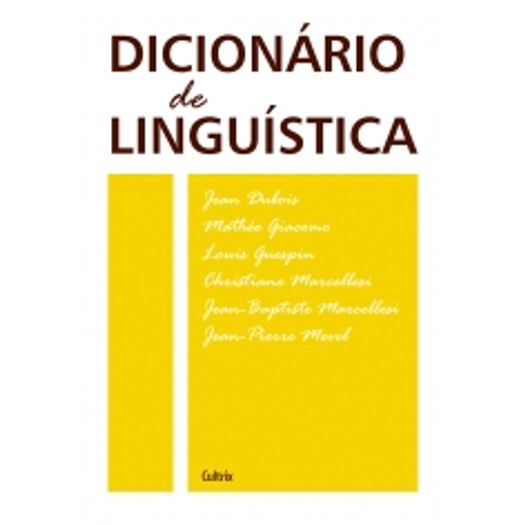 Dicionario de Linguistica - Cultrix