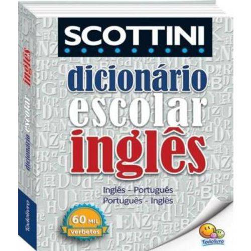 Dicionario Escolar de Ingles - 60.000 Verbetes - Ing/port - Port/ing