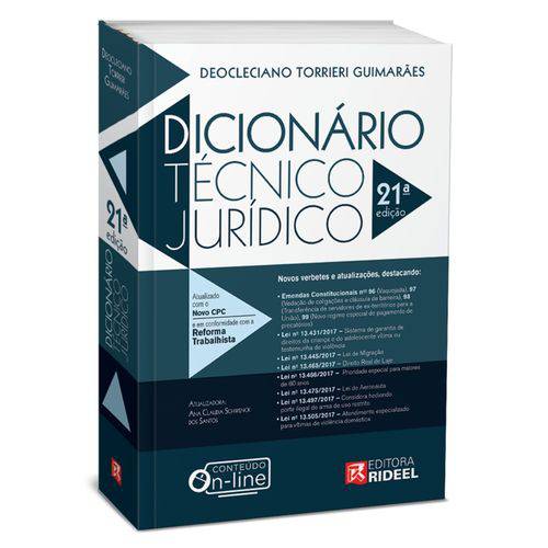 Dicionário Técnico Jurídico - 21ª Edição 2018