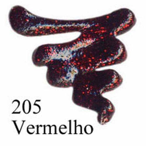 Dimensional Relevo 3d Color Glitter 35ml Acrilex Vermelho 205