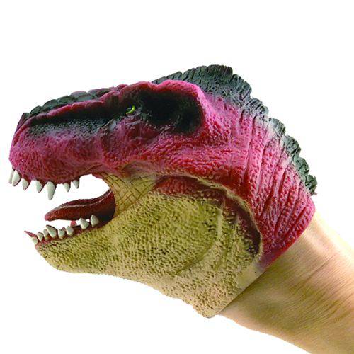 Dino Fantoche Vermelho Fantoche de Mão Dinossauro Dtc