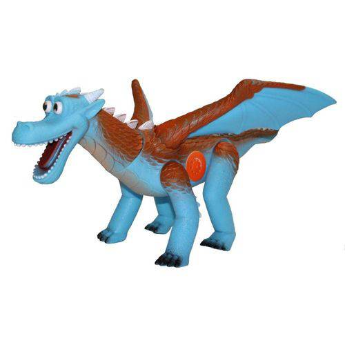 Dinossauro Dragão com Som e Asas Articuladas Dragon 49cm Adijomar - Azul