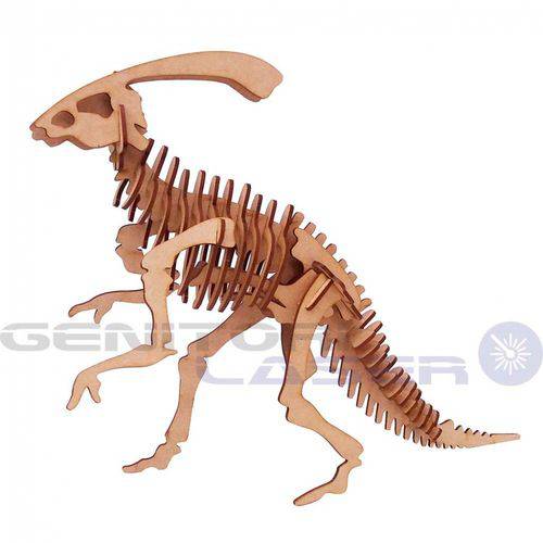 Dinossauro Parassauro Parassaurolophus Quebra Cabeça 3d Mdf