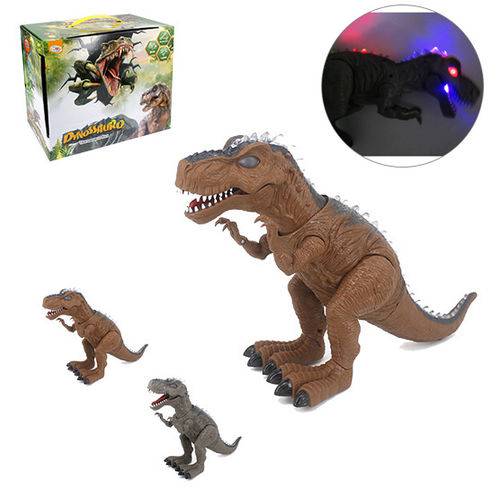 Dinossauro T-rex Colors com Som e Luz a Pilha