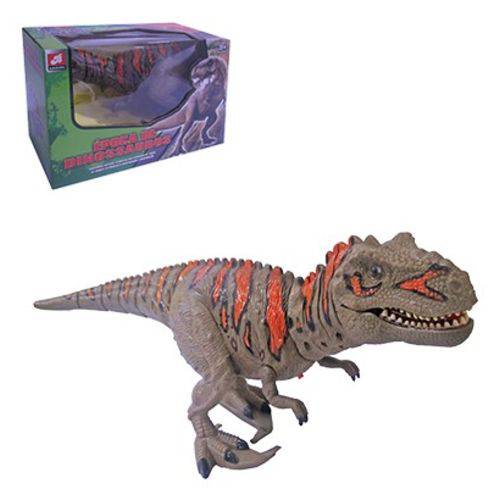 Dinossauro Tiranosauro Rex com Movimento Som e Luz Pilha
