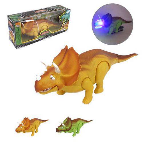 Dinossauro Triceratops Baby Super Poder Colors com Som e Luz