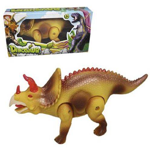Dinossauro Triceratops com Som e Luz a Pilha Wellkids