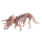 Dinossauro Triceratops Mdf Quebra Cabeça 3d