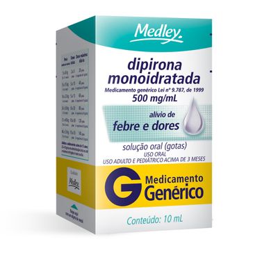 Dipirona Sódica Gotas Medley DIPIRONA SODICA GTS 10ML(G)MEDLEY