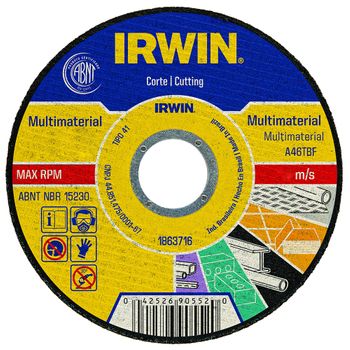 Disco Corte 115x1.0x22.2 Multimaterial Irwin 115x1.0x22.2