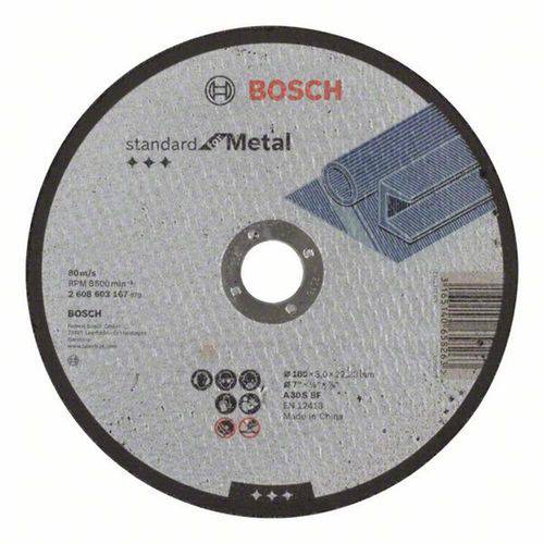 Disco Corte para Metal 180MM Grão 30 - 2608.603.167-000 - BOSCH
