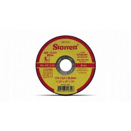 Disco de Corte Abrasivo 115 X 3 X 22,2 Mm Dac115-34 Starrett