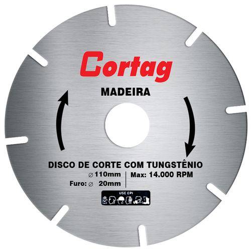 Disco de Corte com Tungstênio 110mm Cortag.