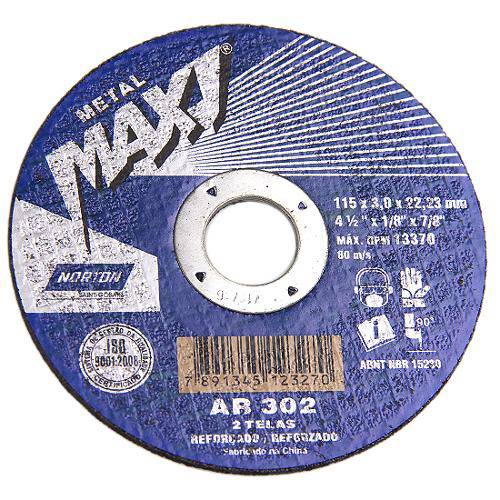 Disco de Corte de Metal Reforçado de 4.1/2 Pol. Norton-Ar302-115