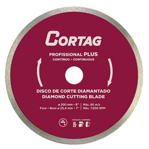 Disco de Corte Diamantado 200x25,4mm Zapp 200 e 1250 Cortag
