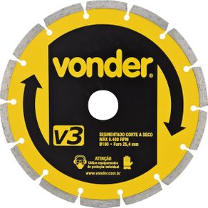 Disco de Corte Diamantado 180mm V3 - Vonder