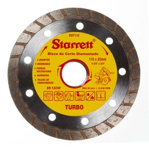 Disco de Corte Diamantado Turbo 110mm- Starrett