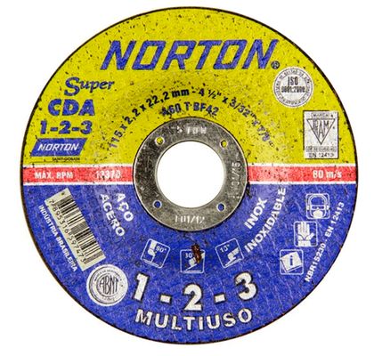 Disco de Corte e Desbaste Norton Multiuso 114,3x2,2x22,23 CDA123 66252931339