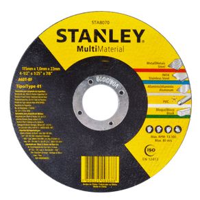Disco de Corte Fino Multimaterial 4 1/2" - STA8070 Stanley
