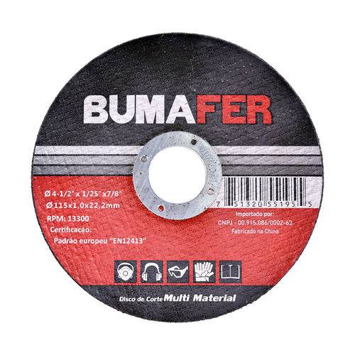 Disco de Corte Multi Material 4. 1/2 × 1 Mm Bumafer