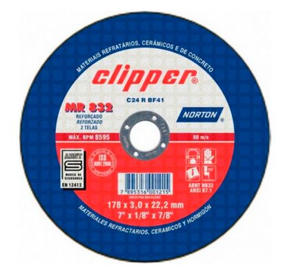 Disco de Corte Norton Clipper 177,8x3,0x22,23 MR 832 66252927067