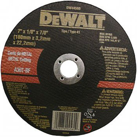 Disco de Corte para Ferro 7" X 1/8 X 7/8 - Dw44560 - Dewalt
