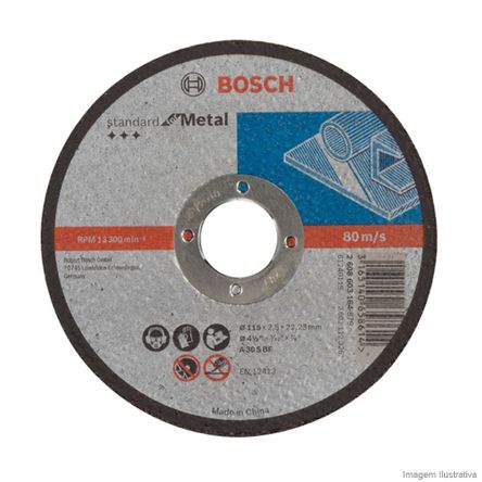 Disco de Corte para Metal 115mm Grão 30 Bosch