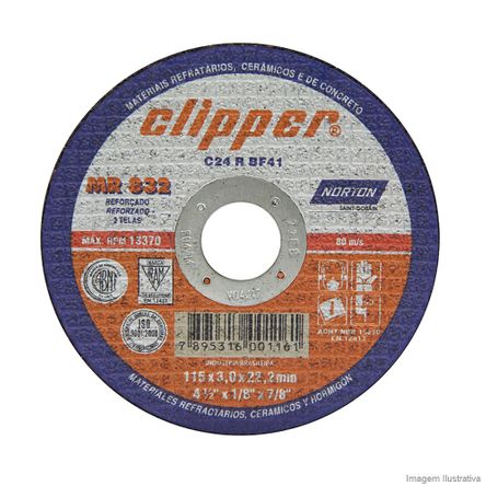 Disco de Corte Reto 114,3mm Cinza Norton