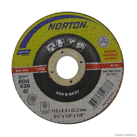 Disco de Desbaste para Alumínio 115mm BDA 620 Norton