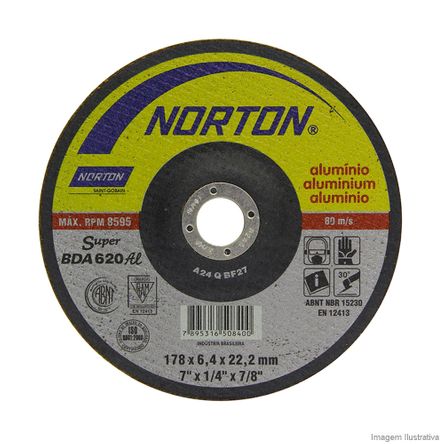Disco de Desbaste para Alumínio 180mm BDA 620 Norton
