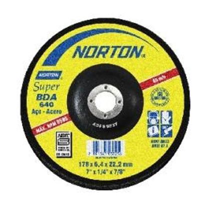 Disco de Desbaste para Metal 4.1/2" Norton 114,3X6,4X22,22mm - BDA640 66252842857