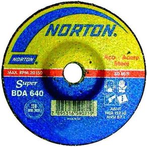 Disco de Desbaste para Metal 9" X 1/4" X 7/8" - BDA640 - Norton