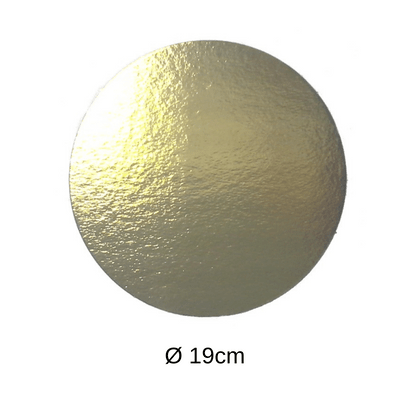 Disco de Papelão para Decoração Dourado 19cm C/20un