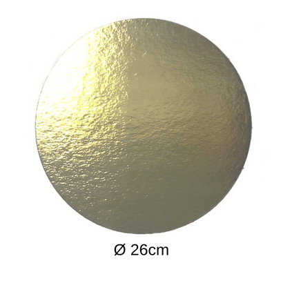 Disco de Papelão para Decoração Dourado 26cm C/20un