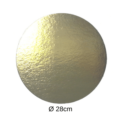 Disco de Papelão para Decoração Dourado 28cm C/20un