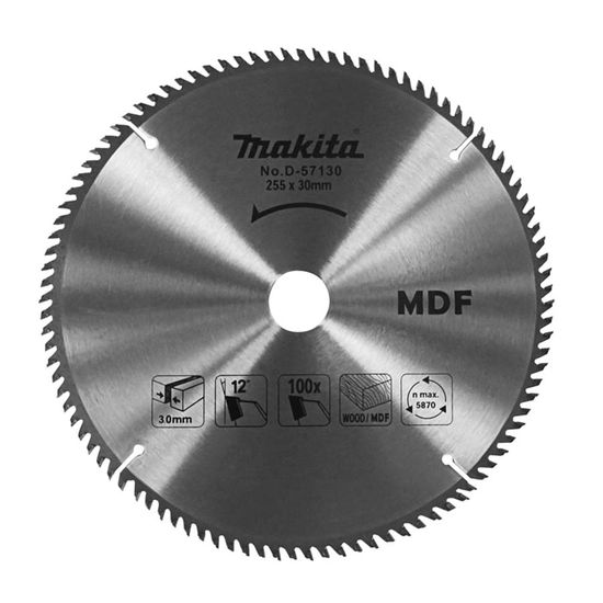 Disco de Serra 255mm 100 Dentes MDF - D-57130 - Makita