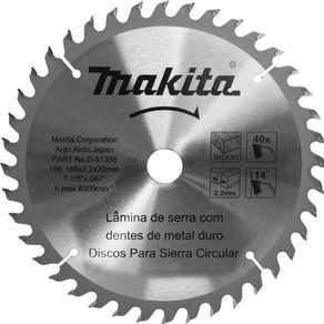 Disco de Serra Circular D51356 - Makita