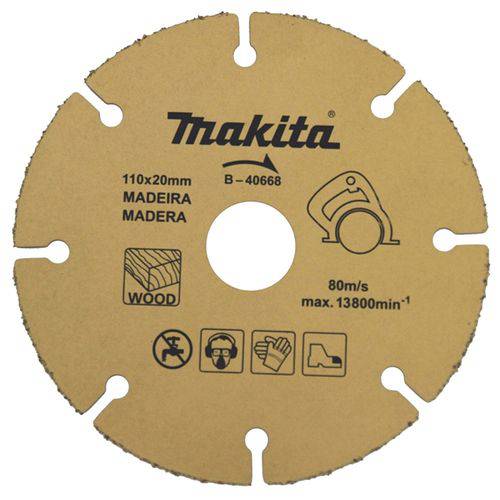 Disco Diamantado de Tungstênio 110mm para Madeira Makita