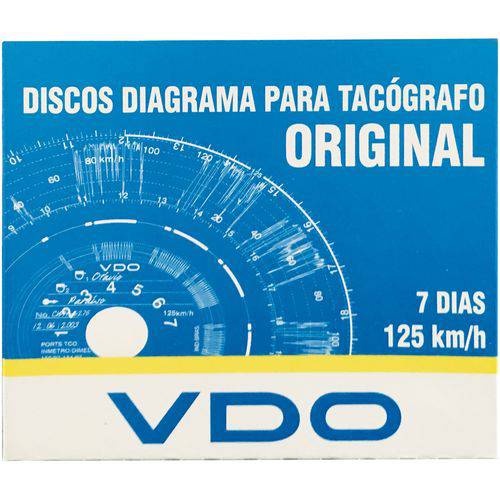 Disco para Tacógrafo 7 Dias 125 Km/h VDO