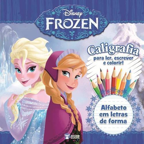 Disney Frozen - Caligrafia Alfabeto em Letras de Forma