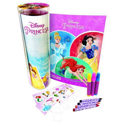 Disney - Tubo Historias e Colorir - Princesas
