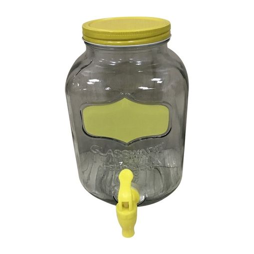 Dispenser para Bebidas em Vidro 3,7L Amarelo Glass Urban