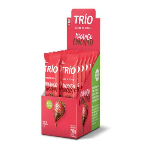 Display Barra Cereal Morango com Chocolate Trio 12uni 240g