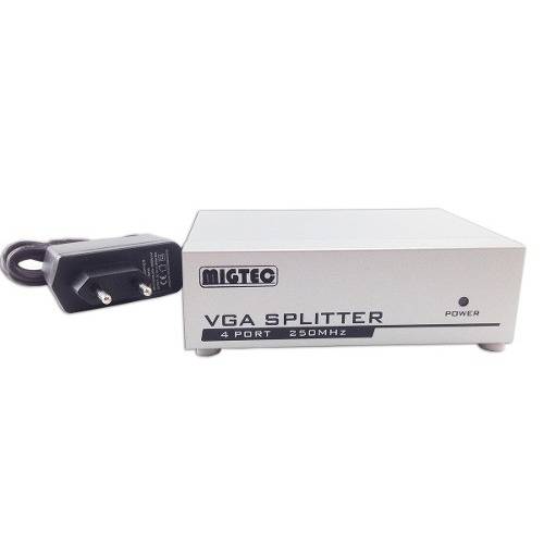 Distribuidor de Vídeo Splitter 4 Portas - Mt2504 para Dvd, Tv, Notebook, Pc, Vídeo Game